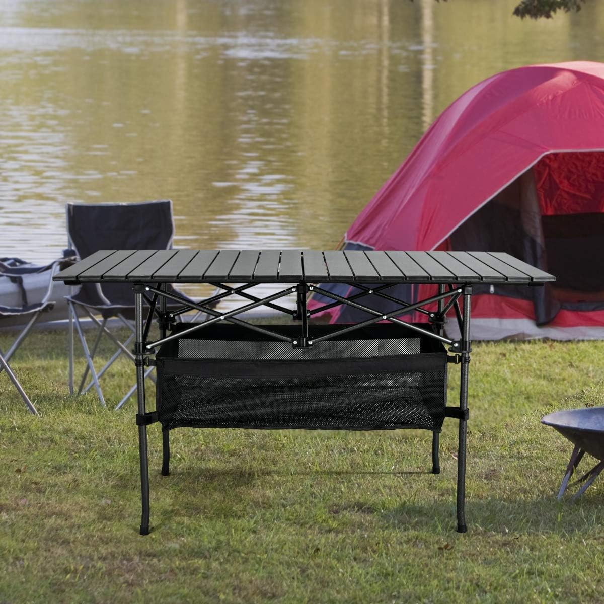 Outdoor Furniture Europe - Mesa de acampamento portátil dobrável de