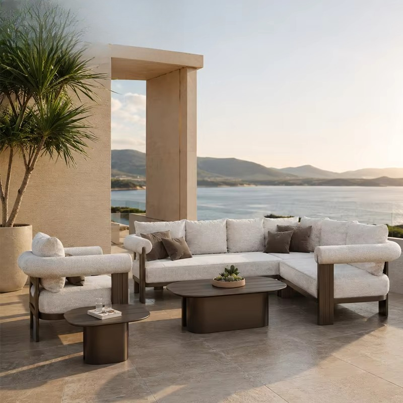 Outdoor Furniture L Shape - # Conjunto de Sofá de Luxo