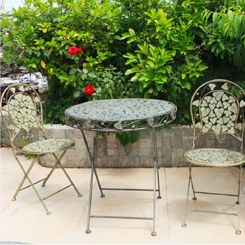 Outdoor Furniture Europe - Mesa e cadeiras retrô de ferro