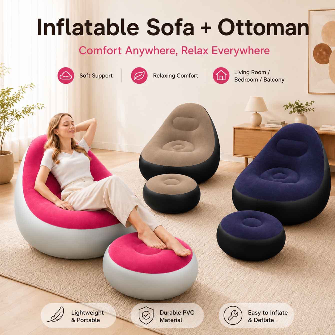 Outdoor Furniture Philippines - Cadeira inflável para adultos, cadeiras infláveis