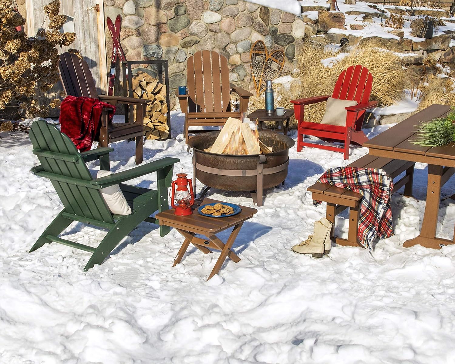 Adirondack Chair Wood - Cadeira Adirondack Composta de 38 Polegadas
