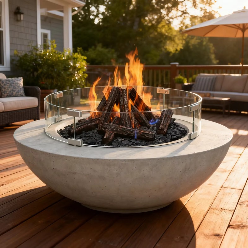Fire Pit Bowl - Mesa de fogueira GFRC com tigela