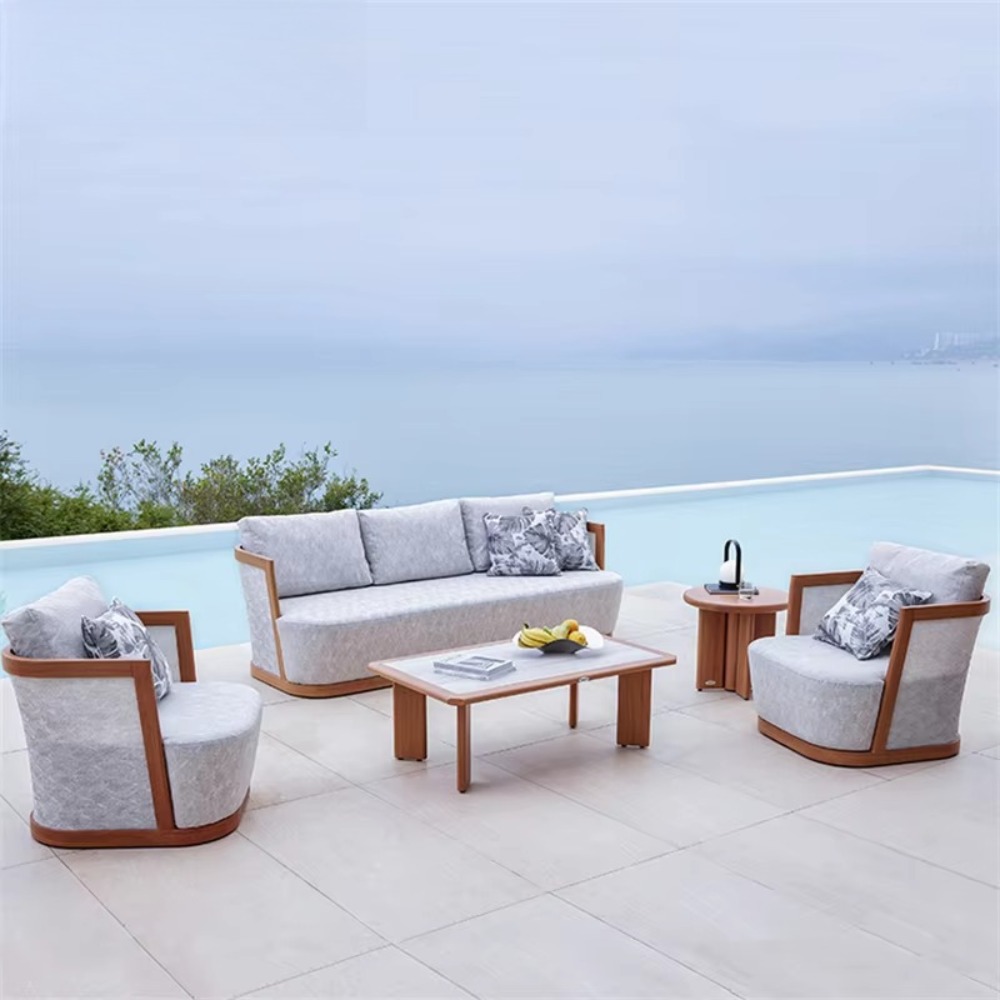 Outdoor Furniture Quality - Conjunto de Sofá Moderno de Alumínio