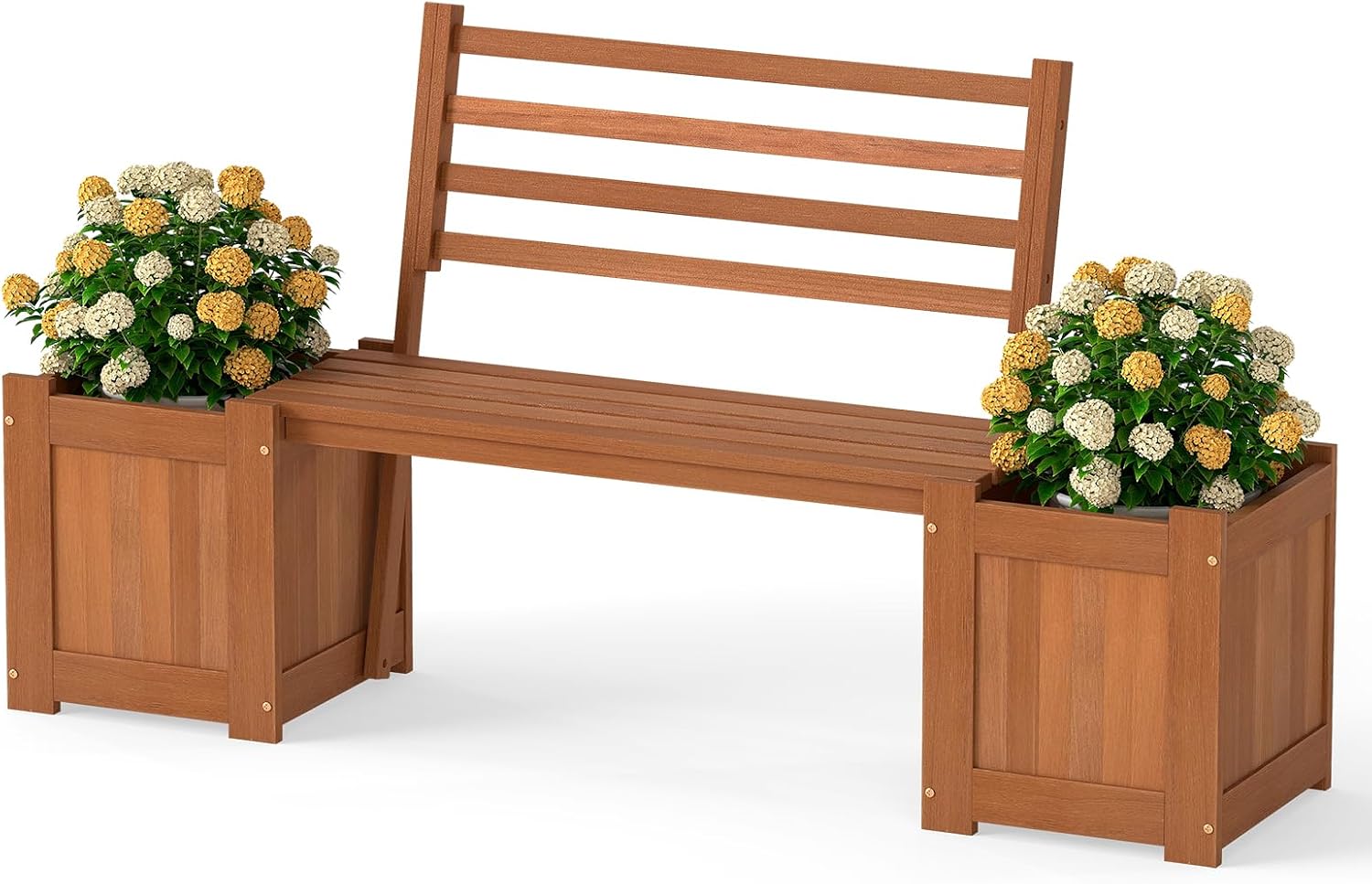 Outdoor Furniture Oil Teak - Banco de Exterior com Encosto e