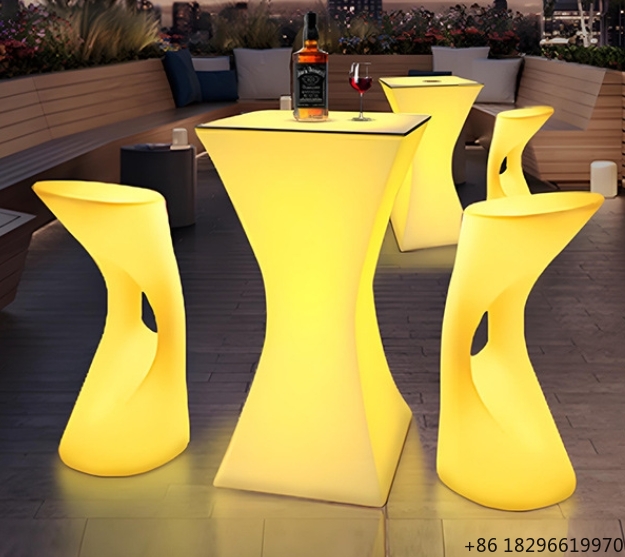 Outdoor Furniture Europe - Mesa de Bar LED Portátil e