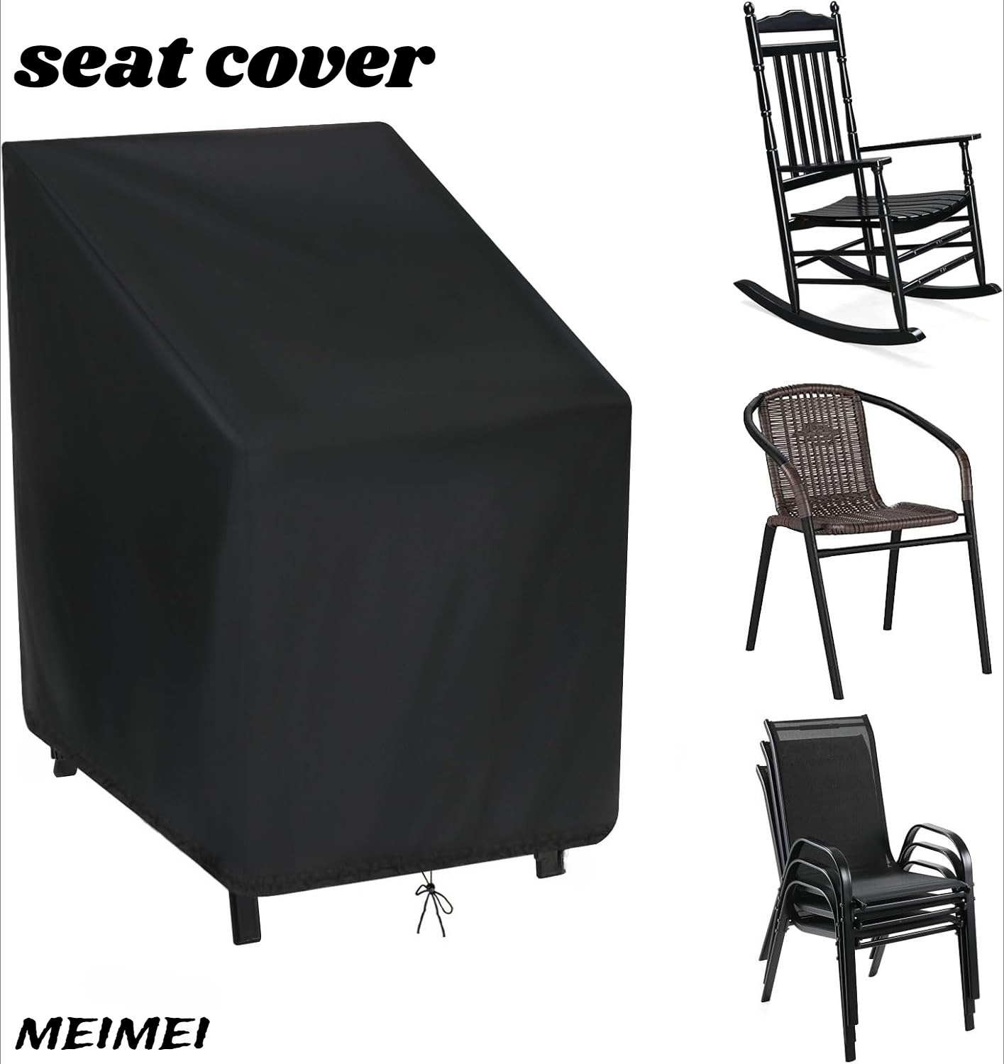 Outdoor Furniture Quality - Cadeira empilhada capa de poeira saco