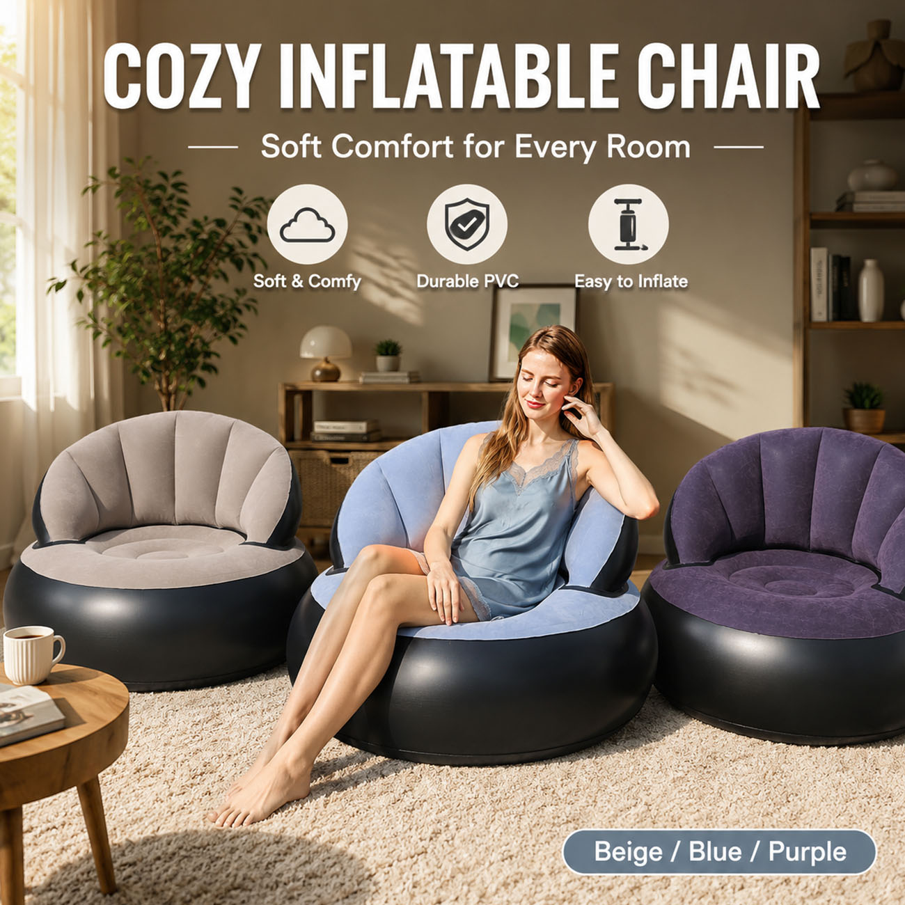 Outdoor Furniture Philippines - Cadeira Inflável para Adultos, Cadeira de