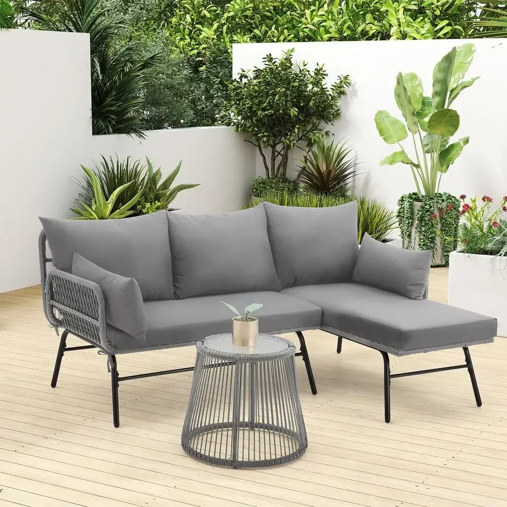 Conjunto de Móveis de Pátio em - Outdoor Furniture L Shape avaliação e preço