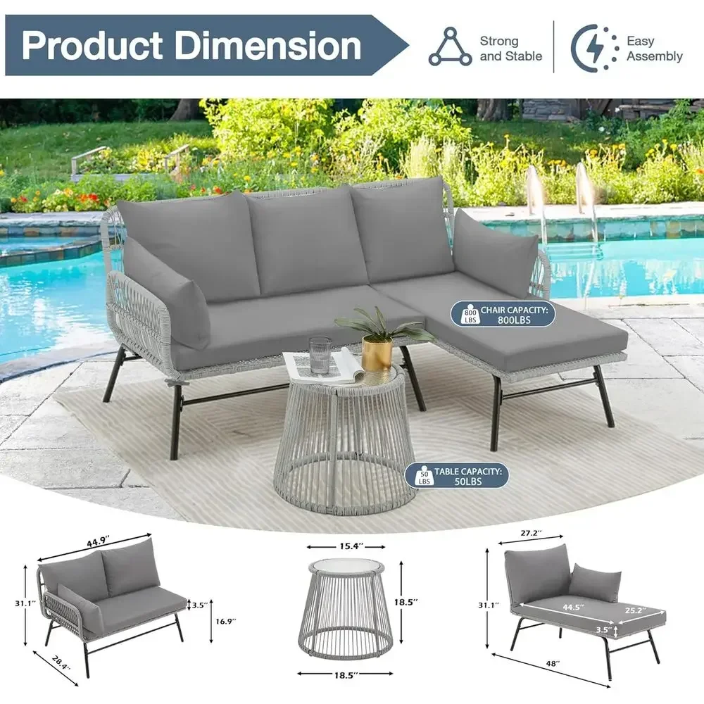Conjunto de Móveis de Pátio em - Outdoor Furniture L Shape avaliação e preço