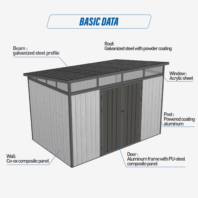 D2833 3M*3M Galpão de Armazena - Outdoor Furniture Wooden avaliação e preço