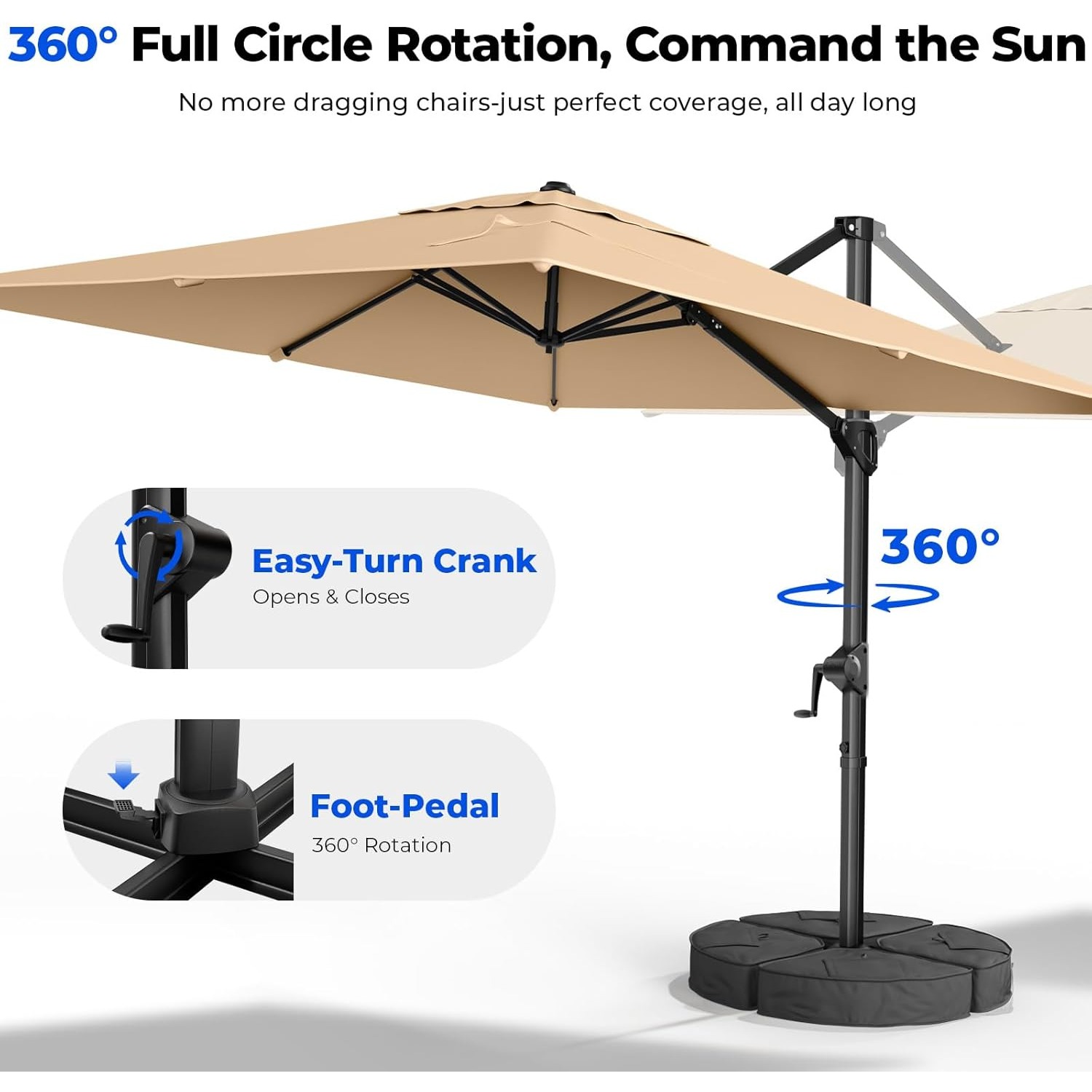 Guarda-Sol Cantilever 10x10 FT - Outdoor Furniture With Umbrella avaliação e preço