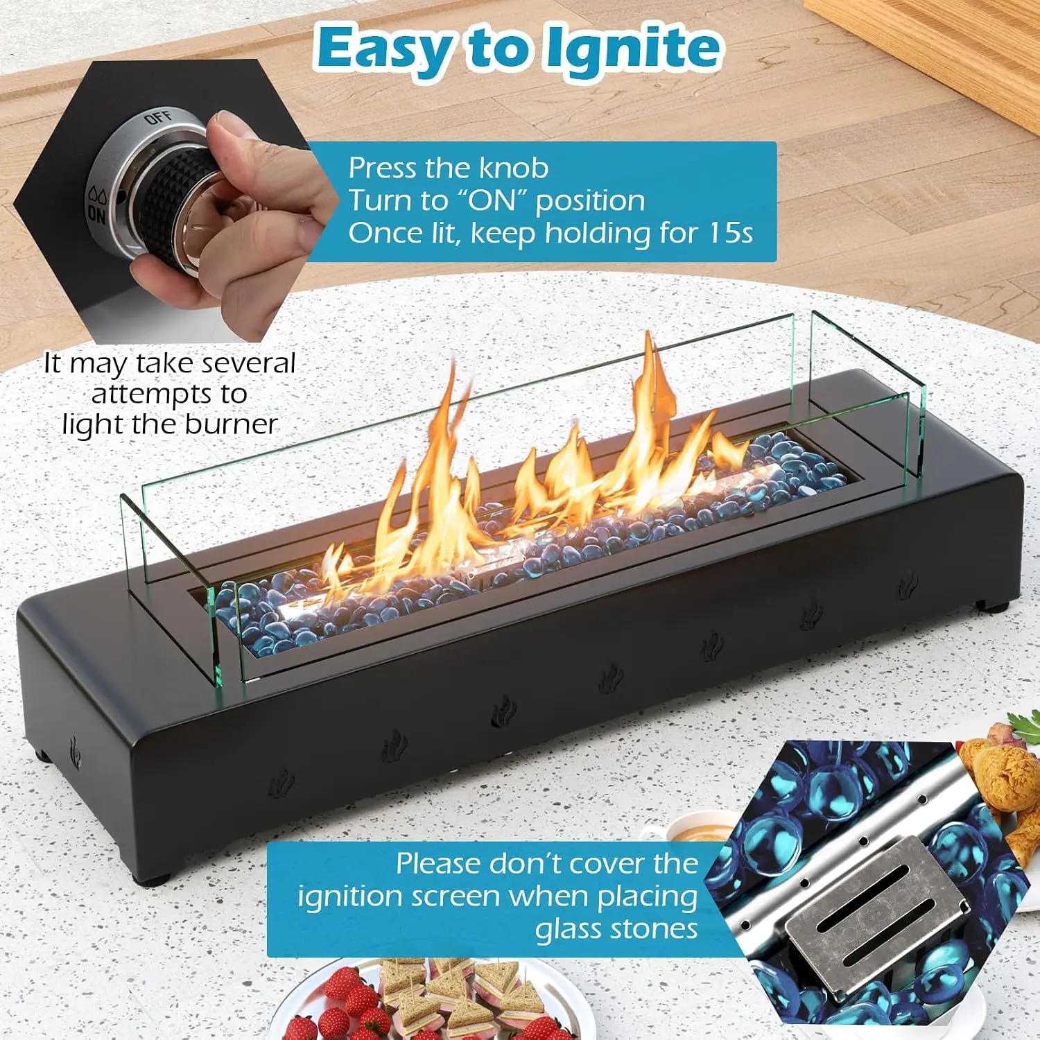 Fogueira de Mesa a Propano de  - Fire Pit Bowl avaliação e preço