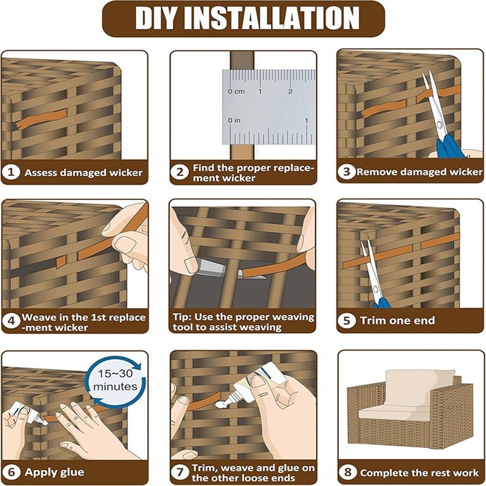Kit de Reparo de Rattan de Plá - Outdoor Furniture Restoration avaliação e preço