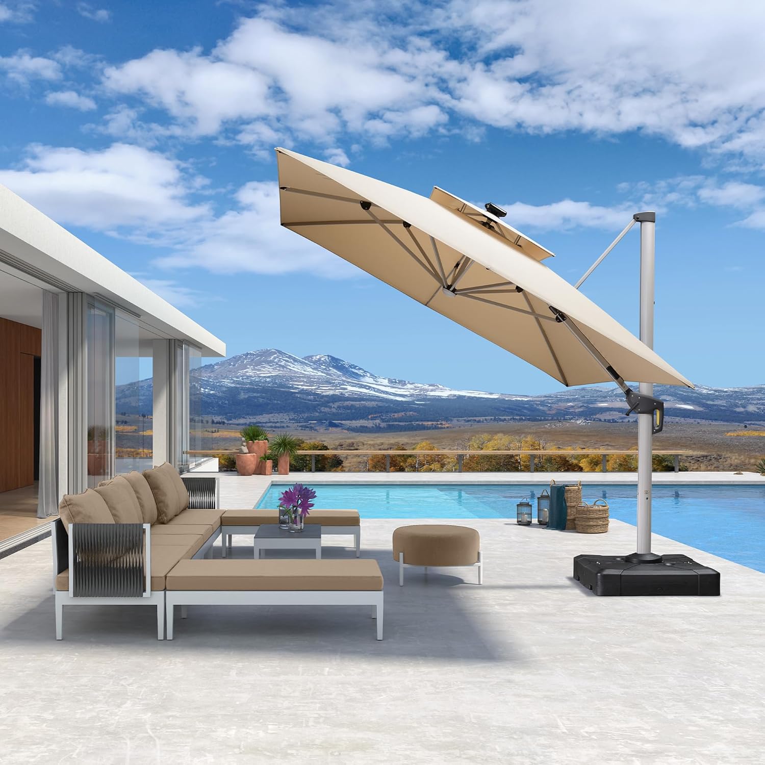 Guarda-Sol Retangular Deluxe S - Outdoor Furniture With Umbrella avaliação e preço