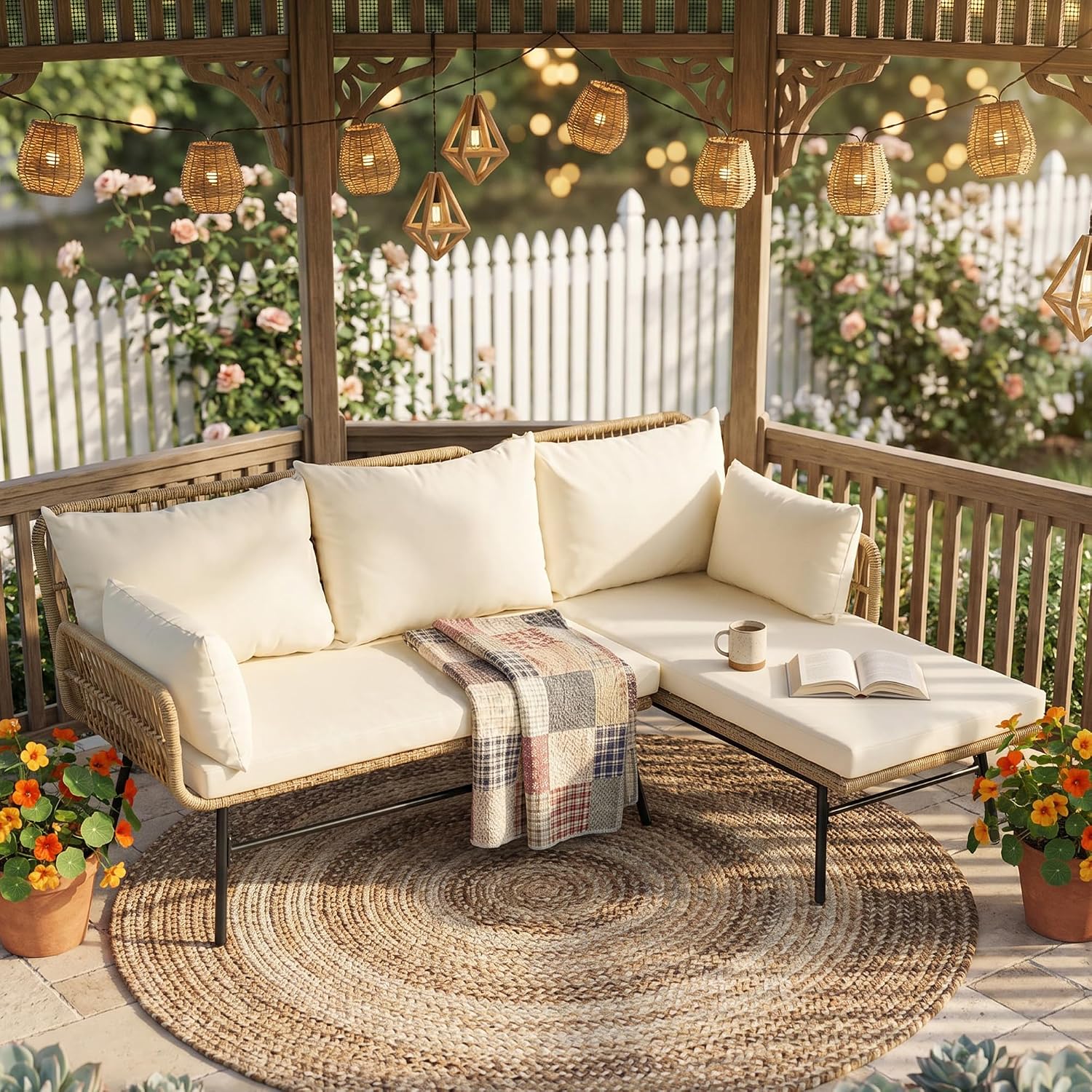 Conjunto de Móveis de Pátio Bo - Outdoor Furniture L Shape avaliação e preço