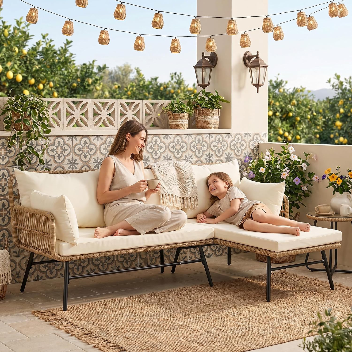 Conjunto de Móveis de Pátio Bo - Outdoor Furniture L Shape avaliação e preço