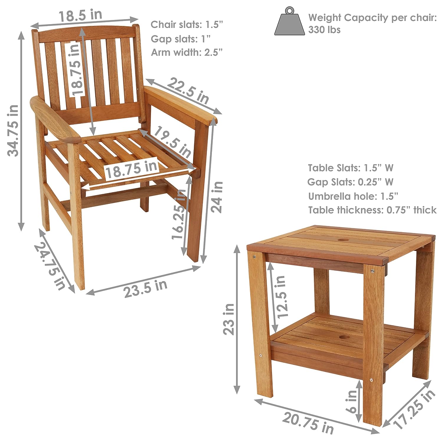 Conjunto de 3 Peças para Pátio - Outdoor Furniture Oil Teak avaliação e preço