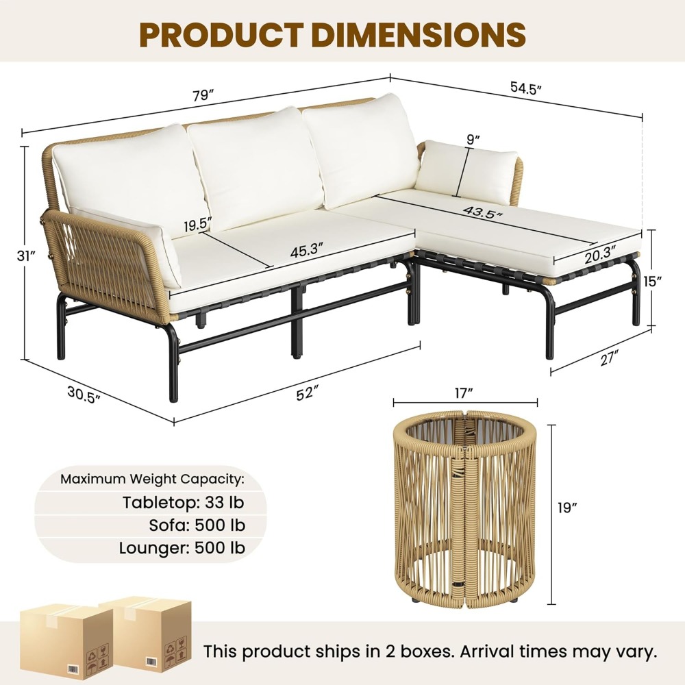 Conjunto de Móveis para Pátio  - Outdoor Furniture L Shape avaliação e preço