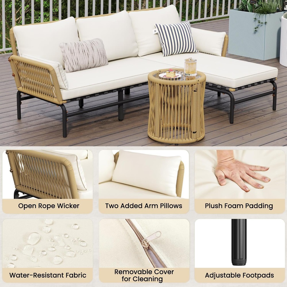 Conjunto de Móveis para Pátio  - Outdoor Furniture L Shape avaliação e preço