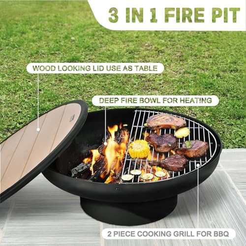 Mesa de Fogueira de 32 polegad - Fire Pit Bowl avaliação e preço