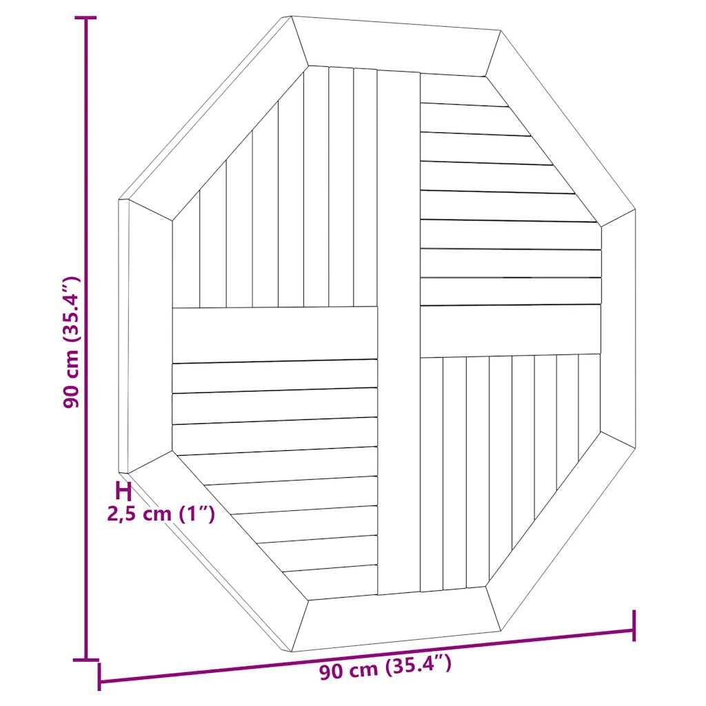 Tampo de Mesa Octogonal de Tec - Outdoor Furniture Oil Teak avaliação e preço