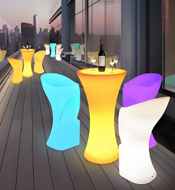 Mesa de Bar LED Portátil e Con - Outdoor Furniture Europe avaliação e preço