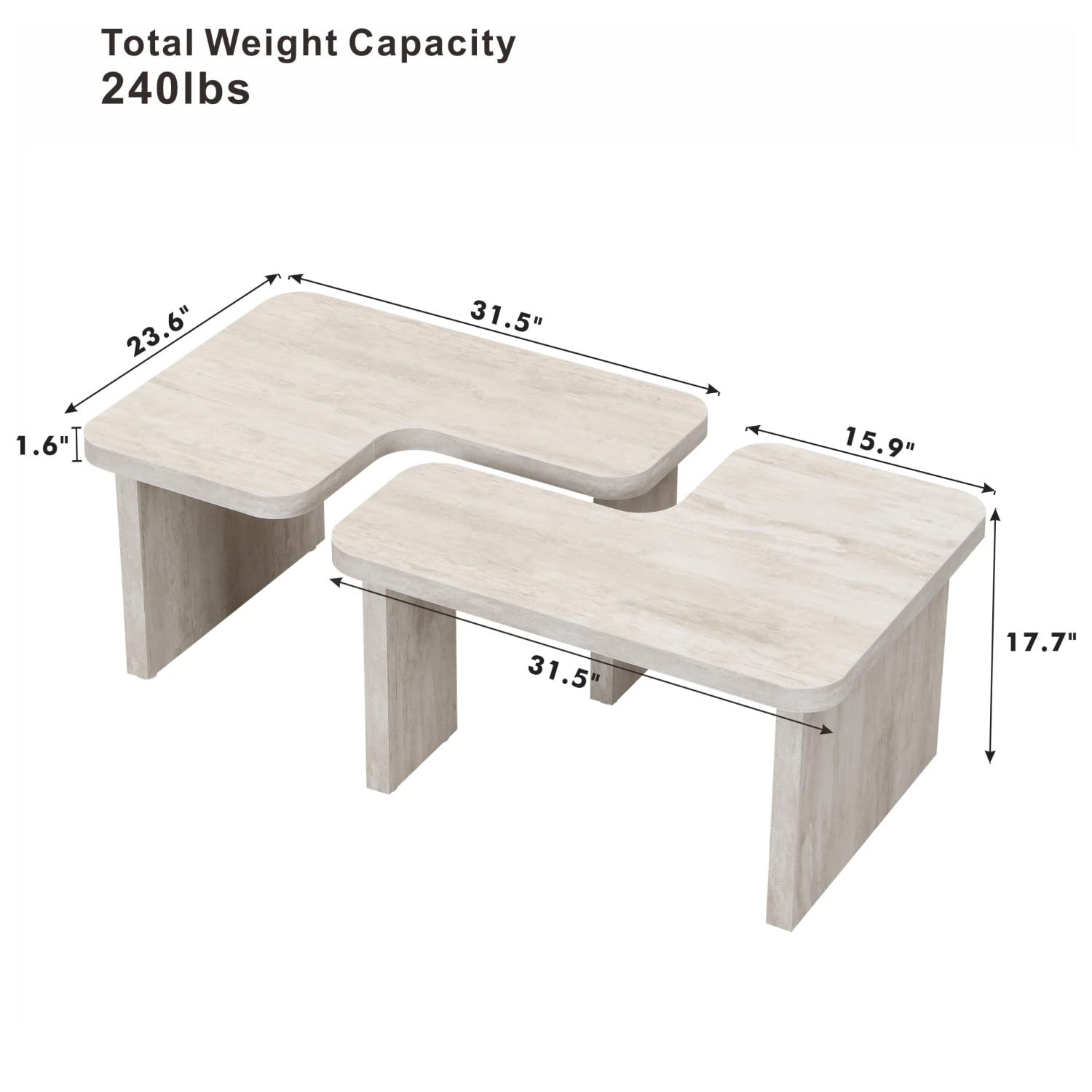 Mesa de Café Retangular Desmon - Outdoor Furniture L Shape avaliação e preço