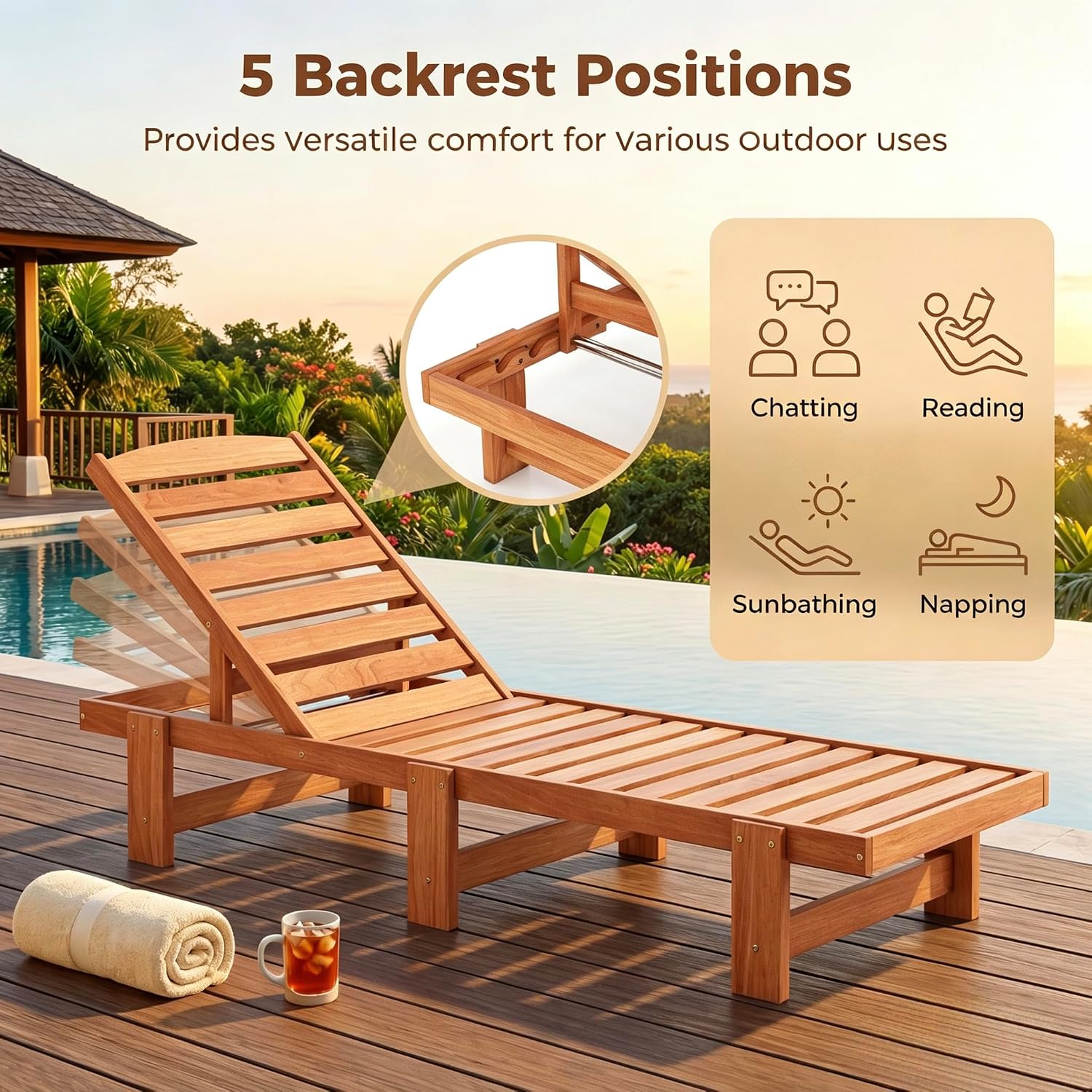Espreguiçadeira de Madeira Mac - Outdoor Furniture Oil Teak avaliação e preço