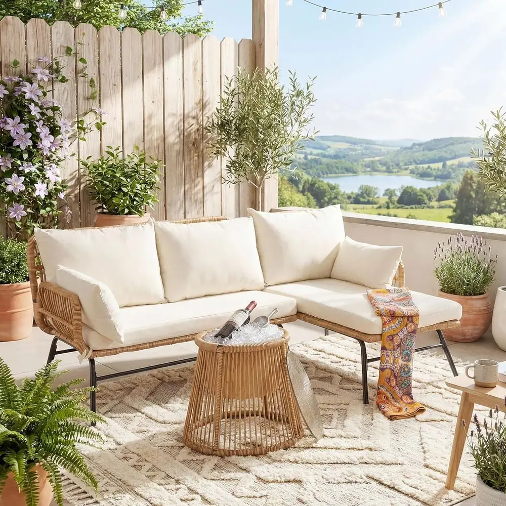 Conjunto de Móveis para Pátio  - Outdoor Furniture L Shape avaliação e preço