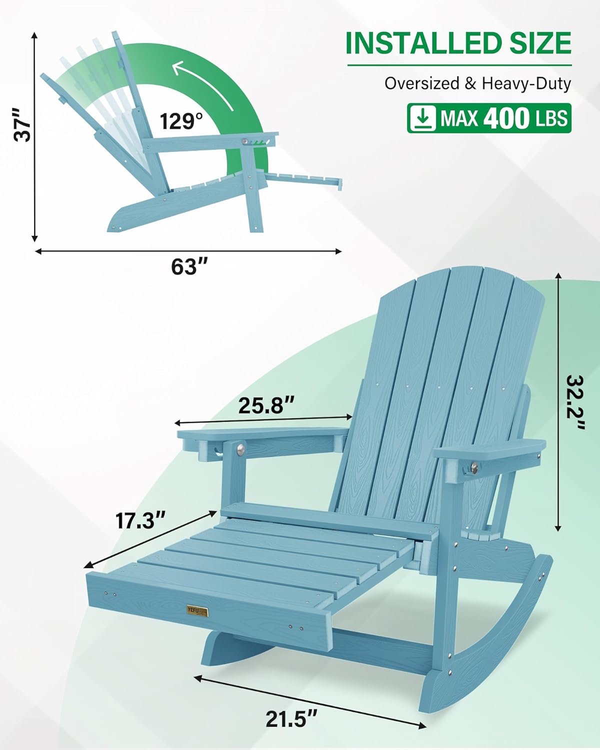 Conjunto de 2 Cadeiras de Bala - Adirondack Chair Wood avaliação e preço