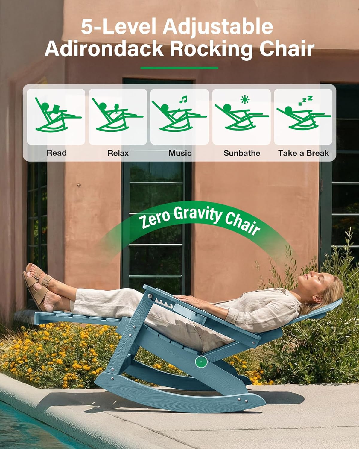 Conjunto de 2 Cadeiras de Bala - Adirondack Chair Wood avaliação e preço