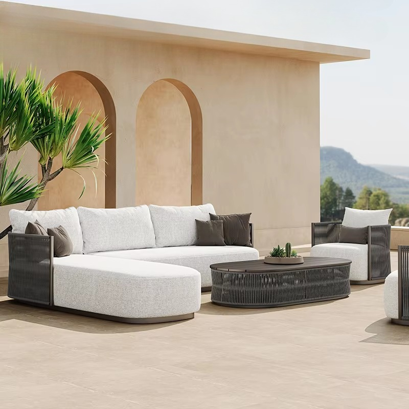 Conjunto de pátio jardim pisci - Outdoor Furniture L Shape avaliação e preço
