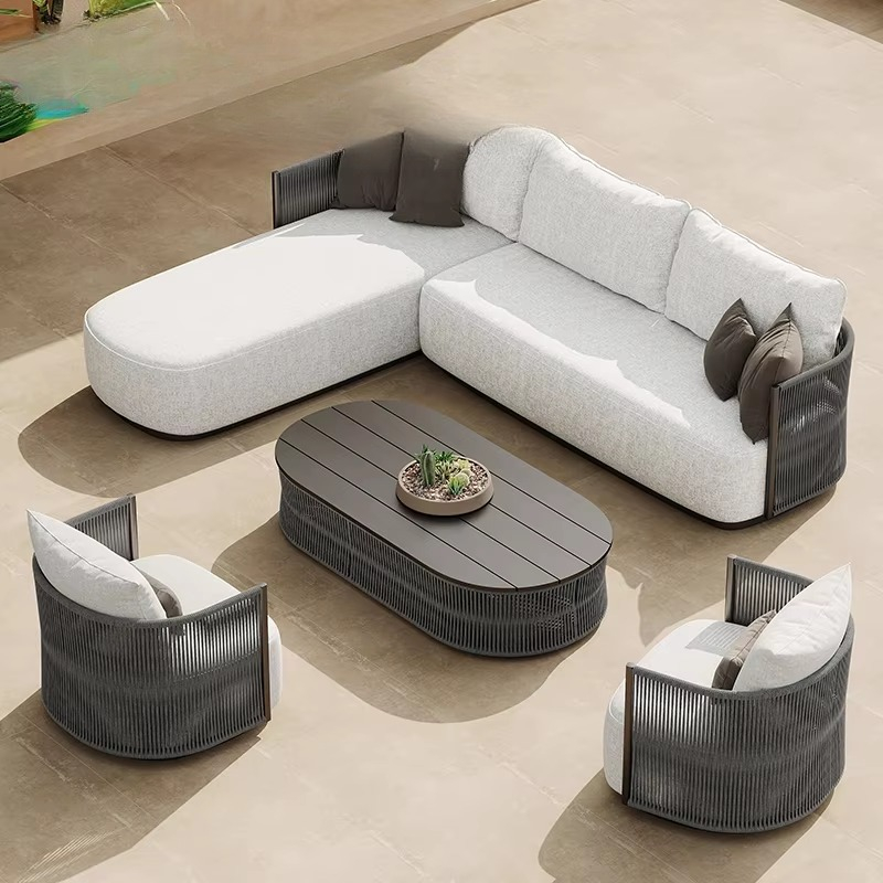 Conjunto de pátio jardim pisci - Outdoor Furniture L Shape avaliação e preço