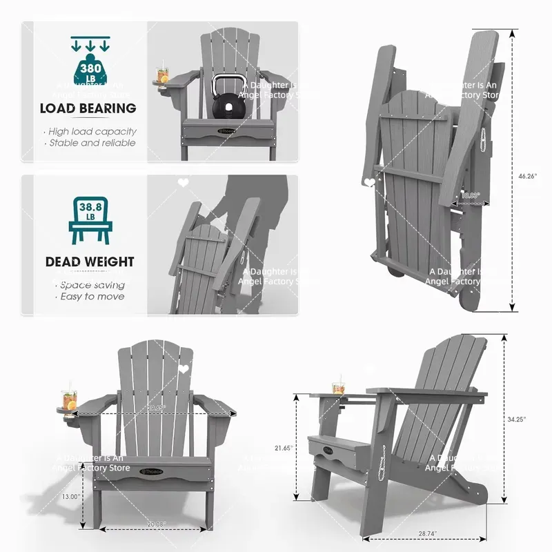 Conjunto de 2 Cadeiras Adirond - Adirondack Chair Wood avaliação e preço