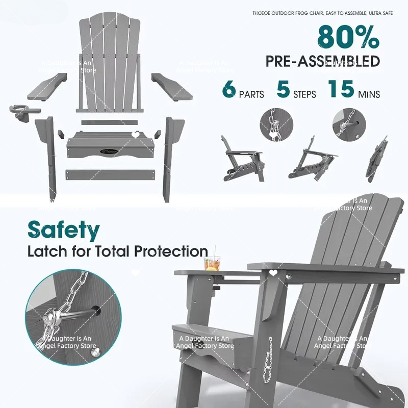 Conjunto de 2 Cadeiras Adirond - Adirondack Chair Wood avaliação e preço